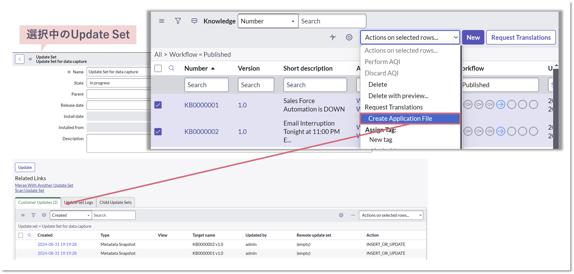 ServiceNow Update Set(更新セット)の図解解説 ServiceNow研究所